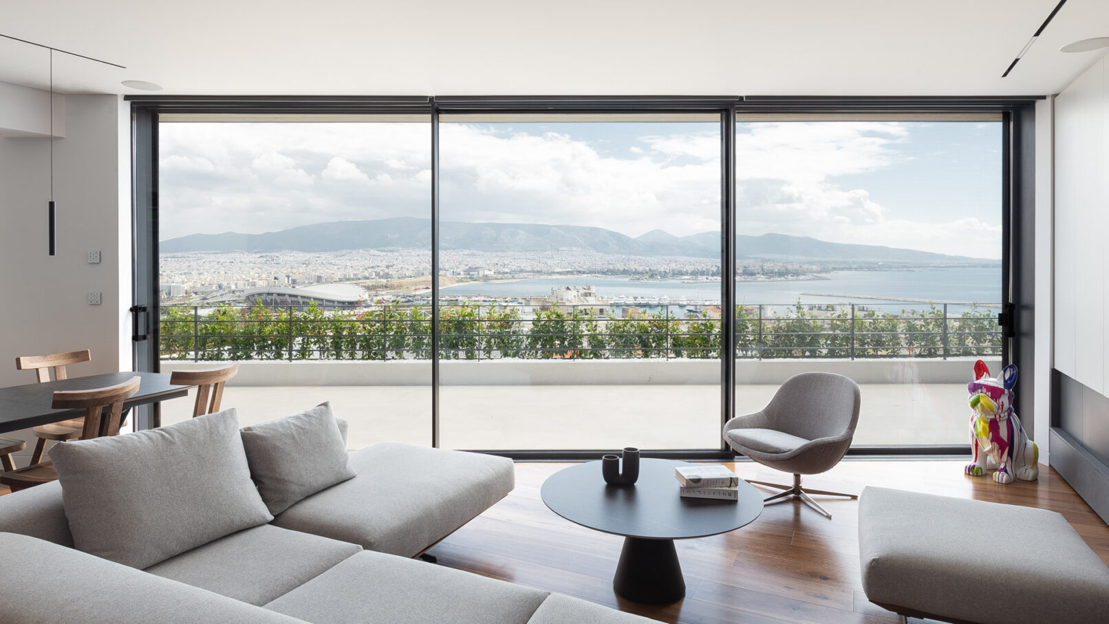 Elegant standalone residence in Kastella Hill, Piraeus, beautifully integrated into the steep terrain with multi-level design that maximizes sea views and privacy