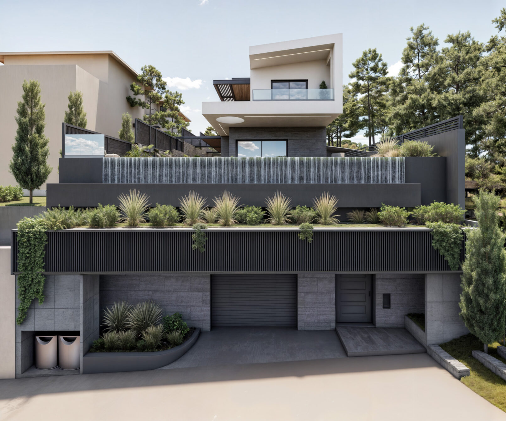 Discover “Dionysos’ Edge” by PLINTHOS Architects — a four-level sculptural residence in Dionysos, Attica, blending modern design with the dramatic cliffs and forested slopes of Dionysovouni. Architecture in harmony with nature.