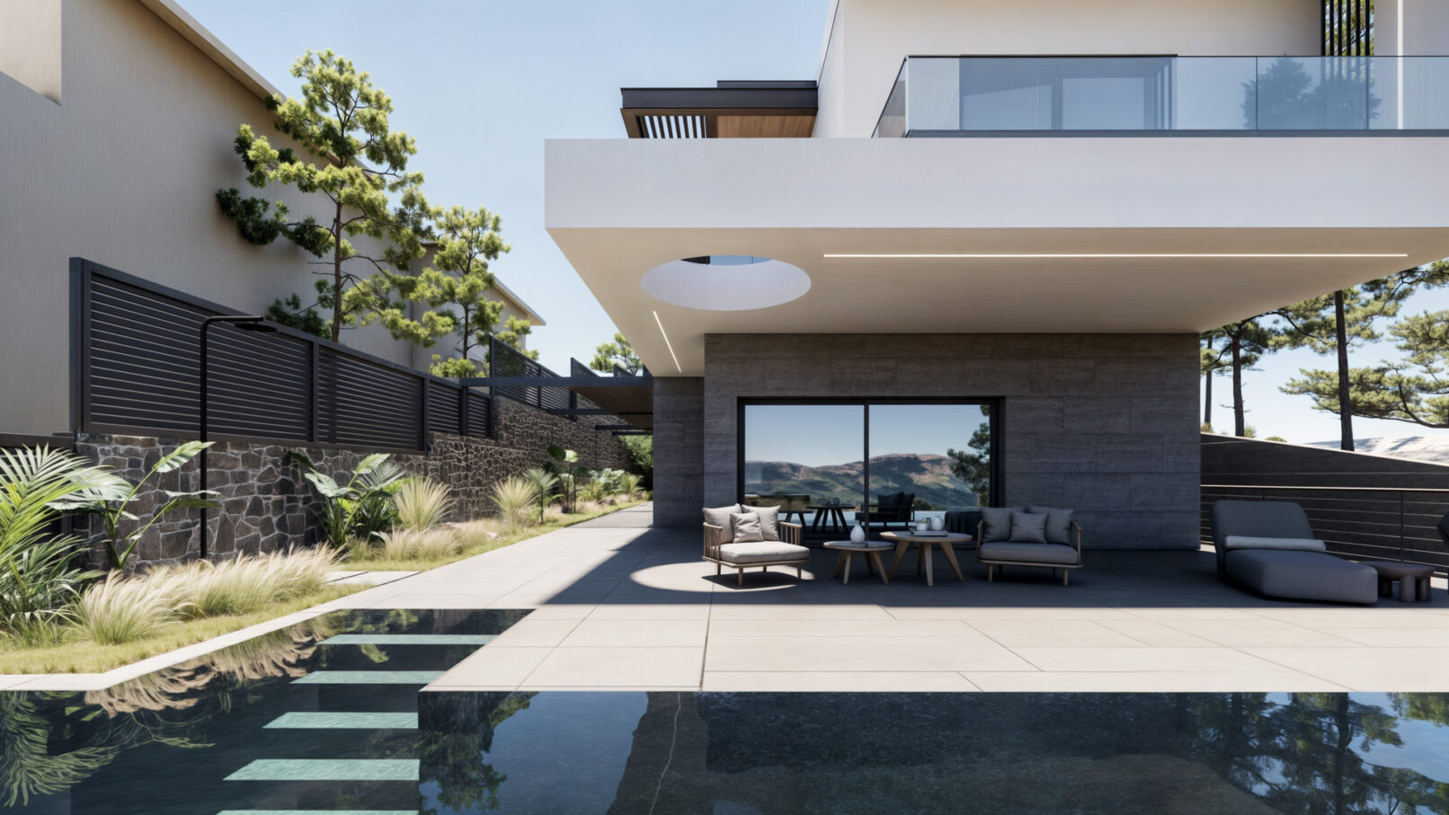 Discover “Dionysos’ Edge” by PLINTHOS Architects — a four-level sculptural residence in Dionysos, Attica, blending modern design with the dramatic cliffs and forested slopes of Dionysovouni. Architecture in harmony with nature.