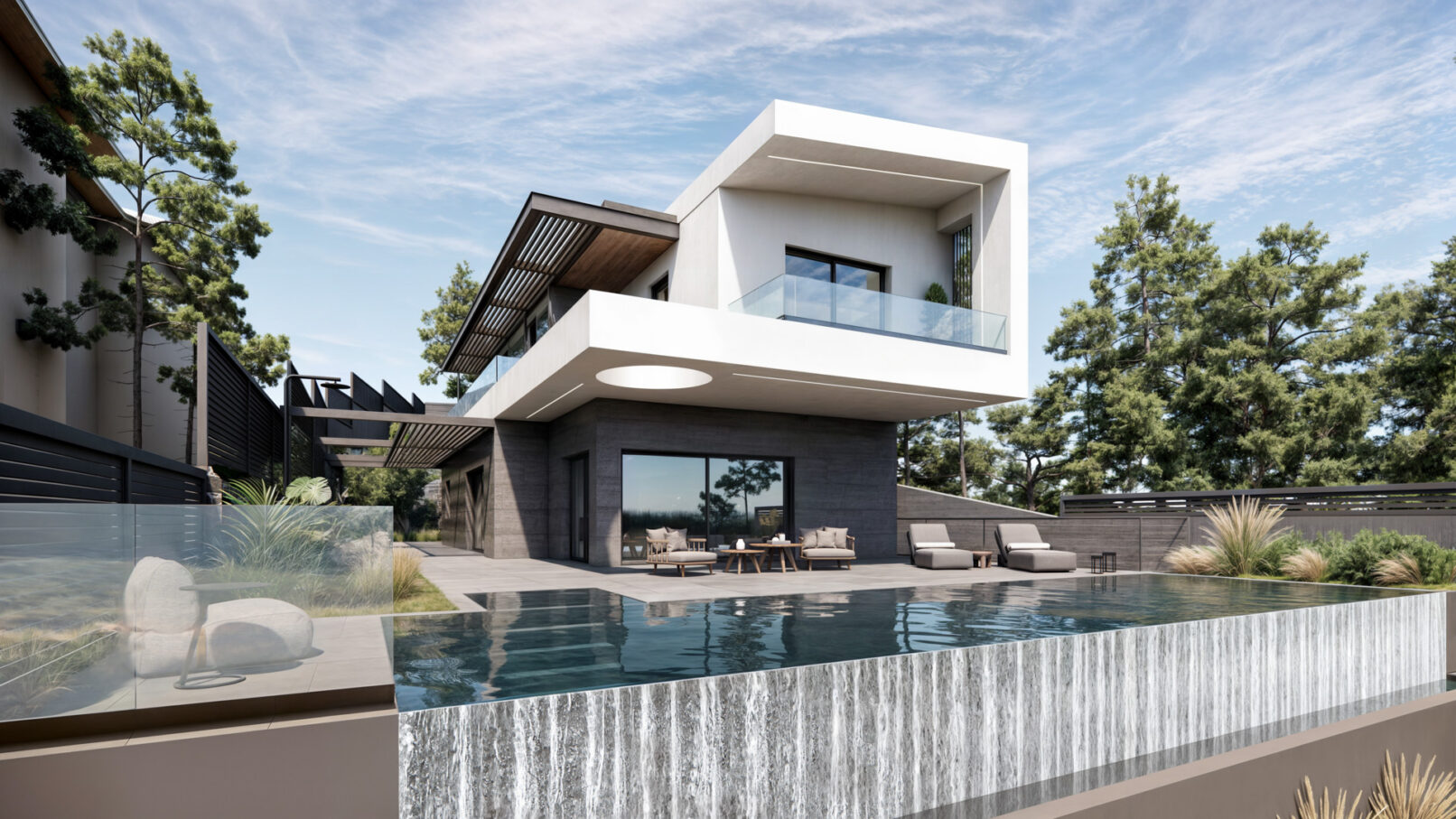 Discover “Dionysos’ Edge” by PLINTHOS Architects — a four-level sculptural residence in Dionysos, Attica, blending modern design with the dramatic cliffs and forested slopes of Dionysovouni. Architecture in harmony with nature.