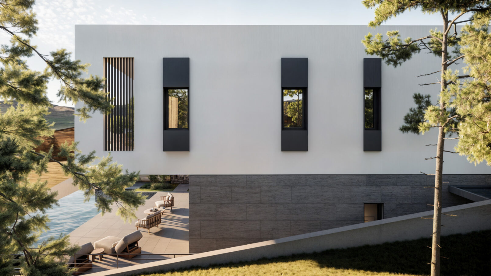 Discover “Dionysos’ Edge” by PLINTHOS Architects — a four-level sculptural residence in Dionysos, Attica, blending modern design with the dramatic cliffs and forested slopes of Dionysovouni. Architecture in harmony with nature.