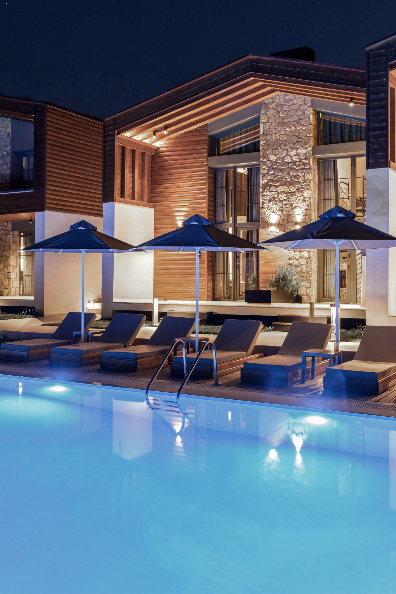 Irene’s Resort & Spa extension with new bungalow architecture by PLINTHOS Architects in Pozar Baths