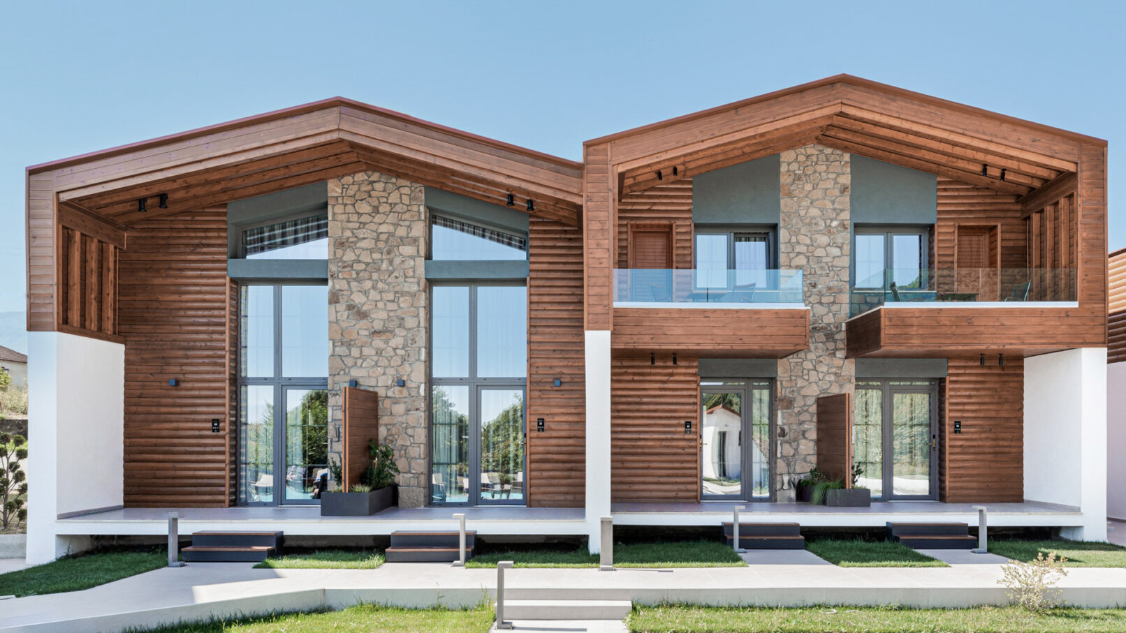 Irene’s Resort & Spa extension with new bungalow architecture by PLINTHOS Architects in Pozar Baths